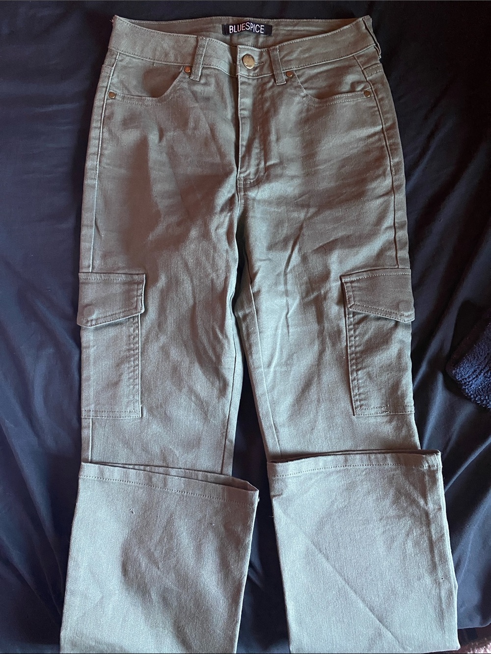 Blue Spice Olive Utility Cargo Pants